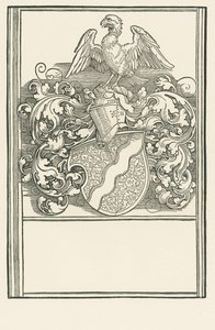 Herb Michała Behaima, ok. 1518-20 (drzeworyt) autorstwa Albrecht Dürer or Duerer