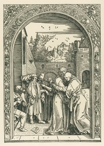 Spotkanie Joachima i Anny w Golden Gate autorstwa Albrecht Dürer or Duerer