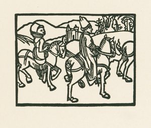 Książę na koniu, ok. 1489-90 (drzeworyt) autorstwa Albrecht Dürer or Duerer