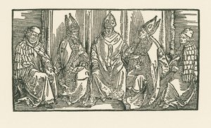 Trzech biskupów i dwóch mnichów autorstwa Albrecht Dürer or Duerer