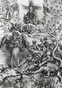 Kobieta Apokalipsy i siedmiogłowy smok, Apocalypse autorstwa Albrecht Dürer