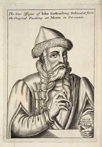 John Guttemberg, z Mechanick Exercises: or The Doctrine of Handy-Works w zastosowaniu do Art of Printing, wyd. 1683