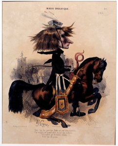 Karykatura przedstawiająca kompozytora Franza Liszta (1811-1886) autorstwa Alcide