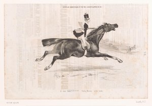 Jongeman op galopperend paard Mieć służącego, a nie mieć go przy sobie...! (tytuł na obiekcie) Kleine geneugten van het paardrijden (tytuł serii) Małe radości z jazdy konnej (tytuł serii na obiekcie)