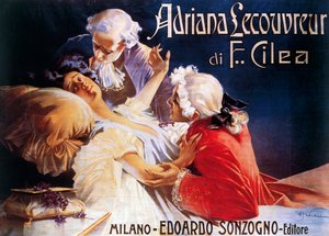Plakat do opery Adriana Lecouvreur, Francesco Cilea (1866-1950)