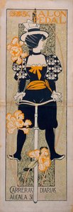 „Salon Pedal” Reklama toru rowerowego w Maladze (Hiszpania) – litografia Alexandre de Riquer i Ynglada (1856-1920)