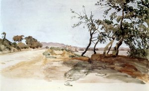 Wieś włoska, akwarela Aleksandra Iwanowa (1806–1858), malarz rosyjski