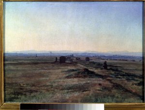 „Widok Via Appia (Drogi Appijskiej) o zachodzie słońca” Obraz Aleksandra Iwanowa (1806-1858) 1845 Państwowa Galeria Trietiakowska, Moskwa autorstwa Aleksandr Andreevich Ivanov