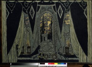 Dekoracja do opery „Le guest de pierre” Aleksandra Dargomyjskiego (1813-1869) (projekt scenografii do opery Kamienny Gość A. Dargomyzhsky