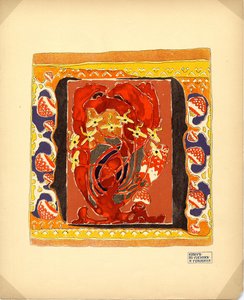 Projekt dla wydawnictwa dywanów M. K. Tenisheva i S. I. Mamontov, lata 1900 autorstwa Aleksandr Jakovlevic Golovin