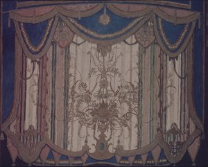 Projekt kurtyny do spektaklu teatralnego "Maskarada" M. Lermontowa, 1917 autorstwa Aleksandr Jakovlevic Golovin