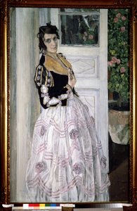 „Młoda Hiszpanka na balkonie” Obraz Aleksandra Jakowlewicza Gołowina (Aleksander Gołowin) (1863-1930) 1911 Państwowe Muzeum Rosyjskie, Sankt Petersburg autorstwa Aleksandr Jakovlevic Golovin