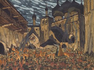 Scenografia do opery Służąca z Pskowa N. Rimskiego-Korsakowa autorstwa Aleksandr Jakovlevic Golovin