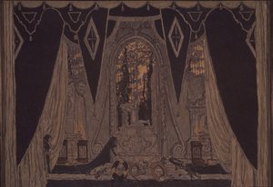 Scenografia do spektaklu Don Juan J.-B. Molliére, 1910 autorstwa Aleksandr Jakovlevic Golovin
