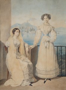 Portret sióstr hrabin Dorothei 1804-1863 i Katarzyny 1803-1888 von Tiesenhausen, 1825