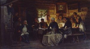 Rada wojskowa we wsi Fili pod Moskwą 13 września 1812 r. 1882 r.