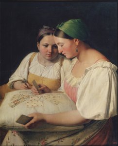 Wróżenie, 1842 autorstwa Aleksei Gavrilovich Venetsianov