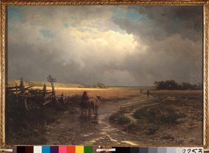 Odwilż (odwilż) - obraz Aleksieja Kondratyevicha Savrasova (Savrasov) (1830-1897), olej na płótnie