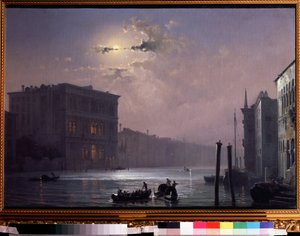 Canal Grande w Wenecji (Włochy (Canal Grande w Wenecji). Obraz Aleksieja Pietrowicza Bogolyubowa (Bogoliubov lub Bogolioubov) (1824-1896). Olej na płótnie, po 1854, 63,8 x 90,5 cm, sztuka rosyjska. Stan V. Tropinin Muzeum w Moskwie. autorstwa Aleksei Petrovich Bogolyubov