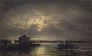 Letnia noc nad Newą, 1875 autorstwa Aleksei Petrovich Bogolyubov