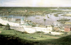 „Widok Niżnego Nowogrodu”, 1878 r. autorstwa Aleksey Bogolyubov