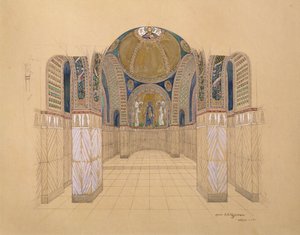 Projekt wnętrza kościoła autorstwa Aleksey Shchusev