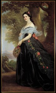 Portret hrabiny Juliette Cotti Obraz Alexandro Ossani (XIX wiek) 1869 Muzeum Sztuki Nowoczesnej we Florencji autorstwa Alessando Ossani