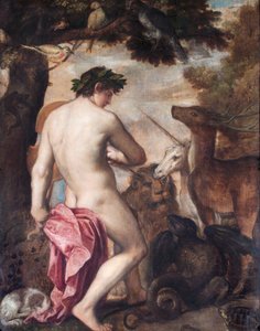 Orfeusz zaklinający zwierzęta (olej na płótnie) autorstwa Alessandro (1588–1649) (attr. to) Titian (workshop of) and Padovanino
