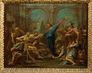 Jesus guerissant les paralytiques - Chrystus uzdrawia chromych ... autorstwa Alessandro (style of) Magnasco