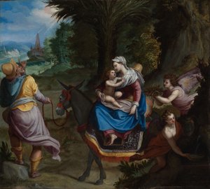Ucieczka do Egiptu autorstwa Alessandro Allori
