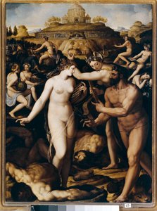 Herkules i muzy (Malarstwo autorstwa Alessandro Allori