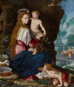 Madonna z Dzieciątkiem i świętym Janem Chrzcicielem autorstwa Alessandro Allori