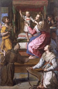 Dziewica z Dzieciątkiem i święci Franciszek i Łucja autorstwa Alessandro Allori