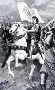 Święty z Orleanu, z "Historii Francji" (gwasz na papierze)