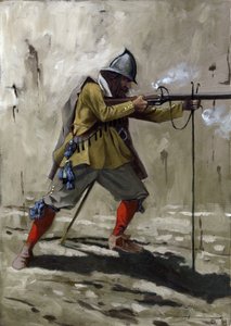 A tercio , statek piechoty hiszpańskiej w latach 1534-1704. Rysunek Alessandro Lonati autorstwa Alessandro Lonati