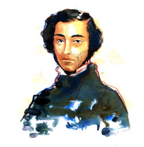 Charles-Alexis-Henri Clerel de Tocqueville (1805-59) - Portret Alexis de Tocqueville (Alexis Charles Henri Cleral de Tocqueville) (1805 - 1859), francuski historyk i polityk autorstwa Alessandro Lonati