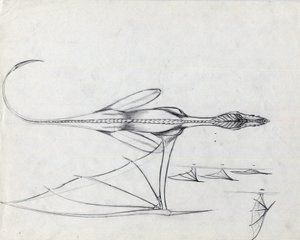 Animal lendário para ilustração de fantasia: estudo para um dragão Desenho de Alessandro Lonatipolish autorstwa Alessandro Lonati