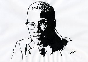 Malcolm X (1925-1965) Afroamerykański aktywista autorstwa Alessandro Lonati