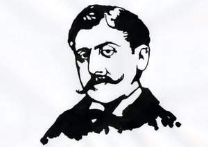 Marcel Proust (tusz na papierze) autorstwa Alessandro Lonati