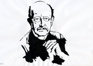 Max Planck, niemiecki fizyk (Portret niemieckiego fizyka Maxa Plancka (1868-1947)) autorstwa Alessandro Lonati
