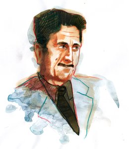 Portret angielskiego pisarza i dziennikarza George