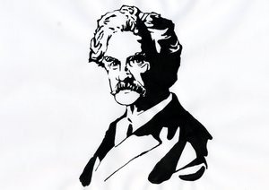 Portret Marka Twaina (1835-1910) autorstwa Alessandro Lonati