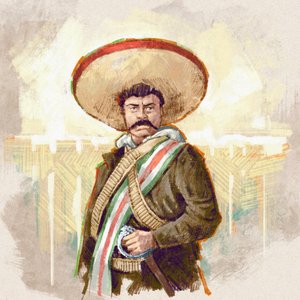 Portret meksykańskiego rewolucjonisty Pancho Villa, 2023 (ilustracja)