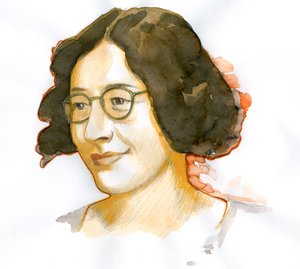 Portret Simone Weil (akwarela na papierze) autorstwa Alessandro Lonati