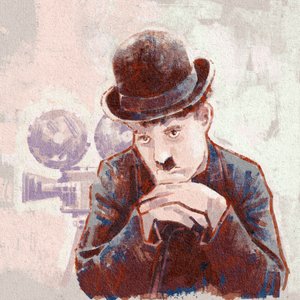 Portret aktora i reżysera Charliego Chaplina (ilustracja) autorstwa Alessandro Lonati
