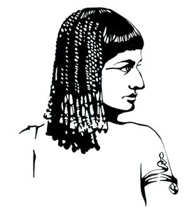 Portret królowej Egiptu Kleopatry VII Thea Philopator (69-30 pne) autorstwa Alessandro Lonati
