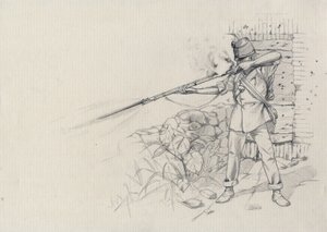 Drugie Cesarstwo (1852-1870): strzelec piechoty, żołnierz armii austriackiej, Austro-Węgry (Austro-Węgry) autorstwa Alessandro Lonati