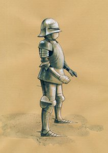 Zbroja żołnierza Ilustracja autorstwa Alessandro Lonatiego autorstwa Alessandro Lonati