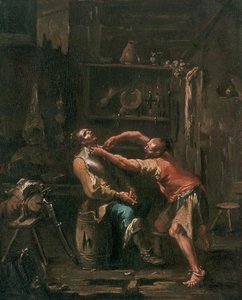 Wiejski golibroda autorstwa Alessandro Magnasco