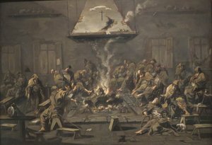 "Wnętrze z mnichami" autorstwa Alessandro Magnasco, ok. 1725, Norton Simon Museum autorstwa Alessandro Magnasco